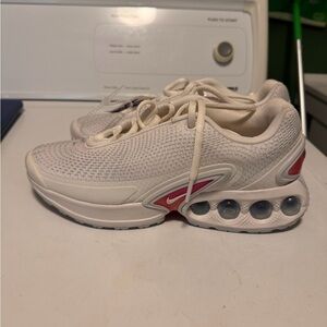 Nike Women's Cream and Red Air Sneakers